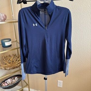 Under Armour Heatgear Navy Blue Quarter-Zip Pullover